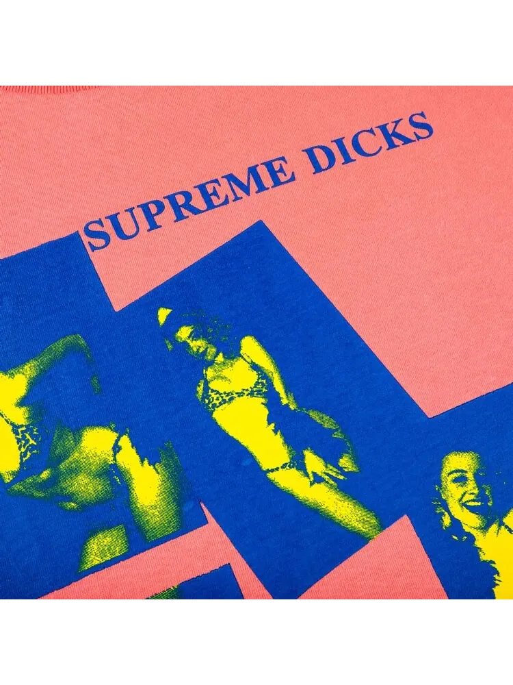 Футболка Supreme Dicks Tee 'Bright Coral' — изображение 3 из 3, розовый