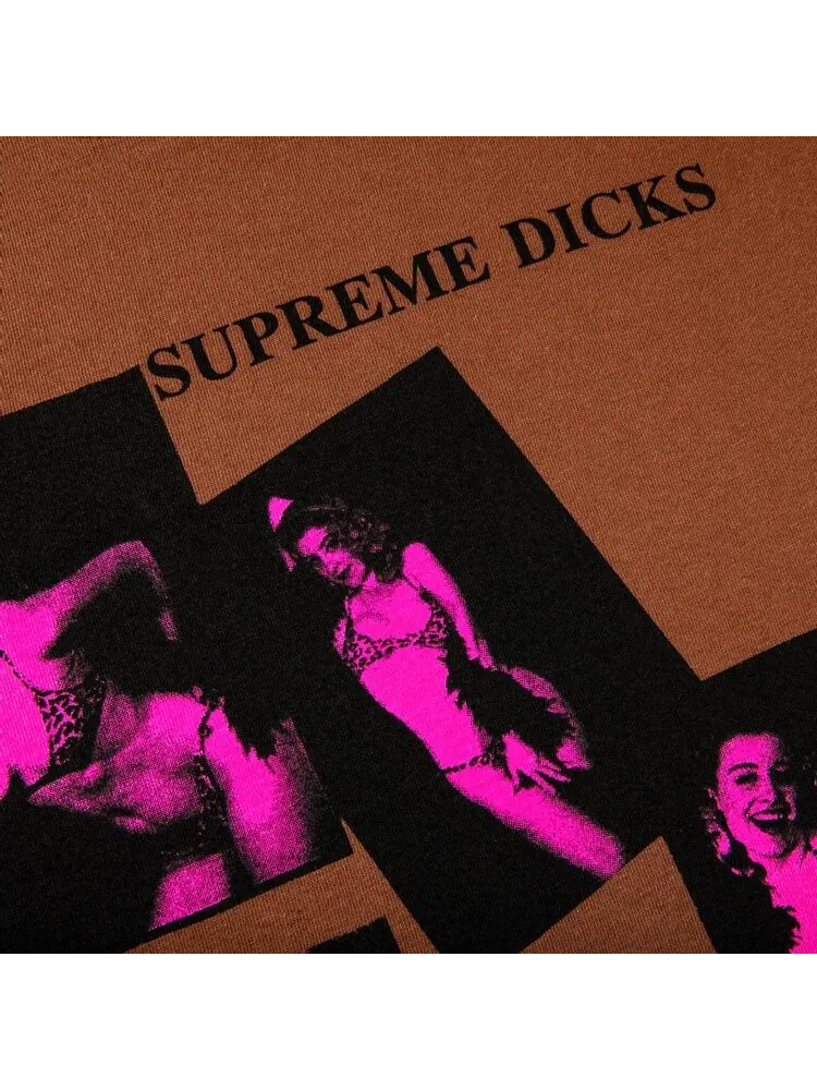 Футболка Supreme Dicks Tee 'Brown' — изображение 3 из 3, коричневый