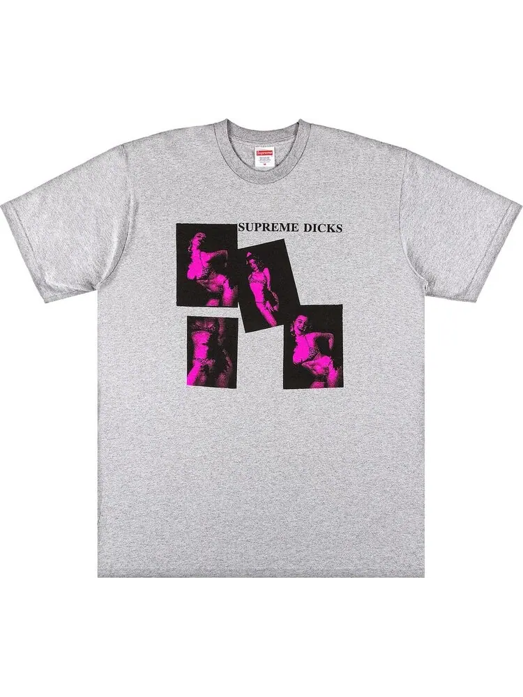 Футболка Supreme Dicks Tee 'Heather Grey' — изображение 1 из 3, серый