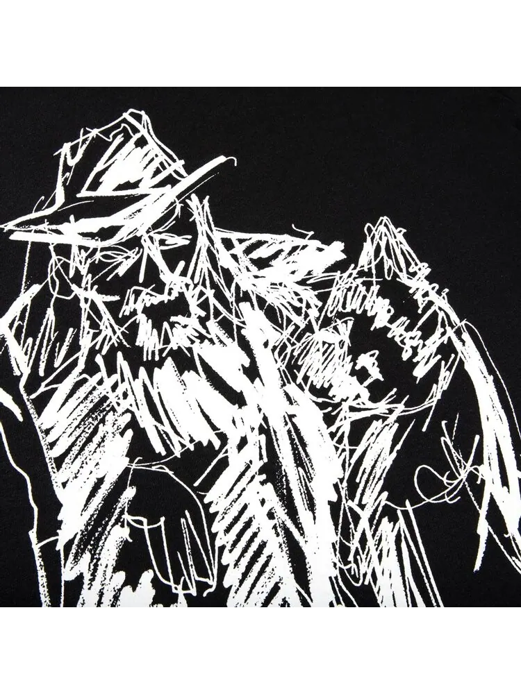 Футболка Supreme x Yohji Yamamoto Scribble Portrait Tee 'Black' — изображение 2 из 2, черный