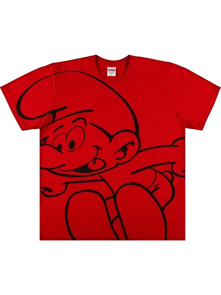 Футболка Supreme x Smurfs Tee 'Red' — изображение 1 из 3, красный