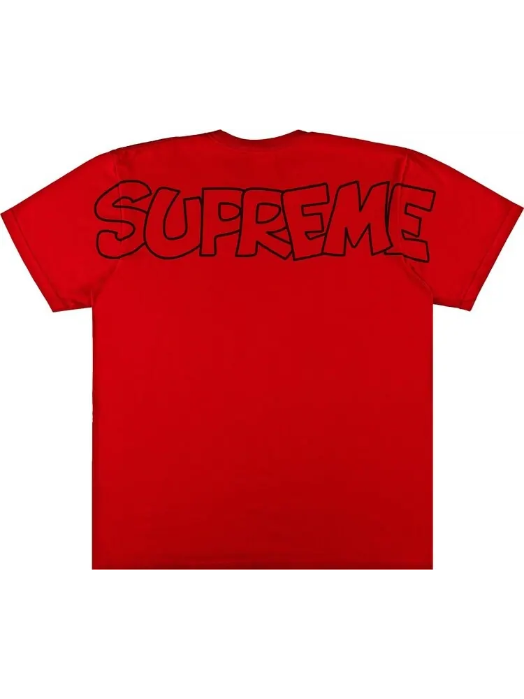 Футболка Supreme x Smurfs Tee 'Red' — изображение 2 из 3, красный
