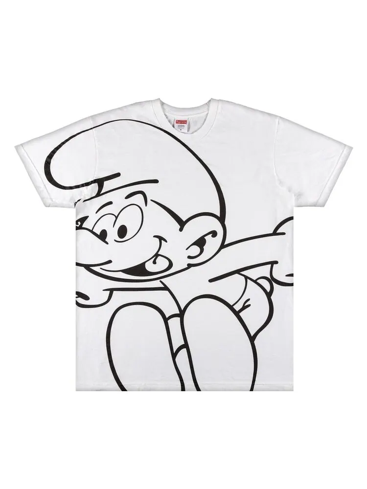 Футболка Supreme x Smurfs Tee 'White' — изображение 1 из 3, белый