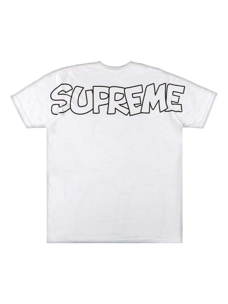 Футболка Supreme x Smurfs Tee 'White' — изображение 2 из 3, белый