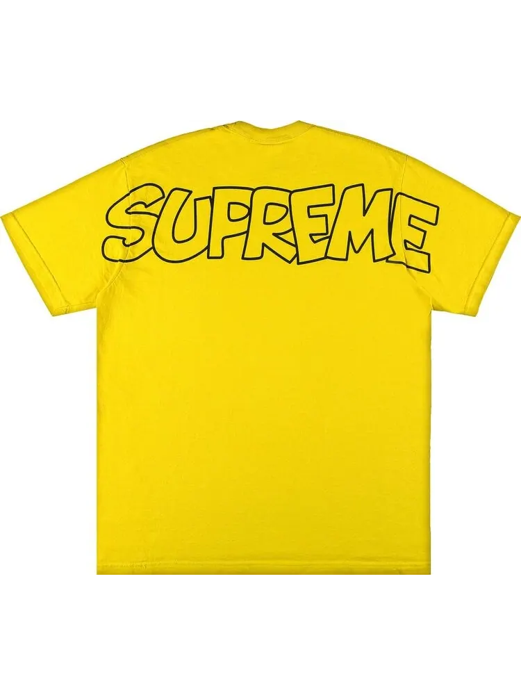 Футболка Supreme x Smurfs Tee 'Yellow' — изображение 2 из 3, желтый