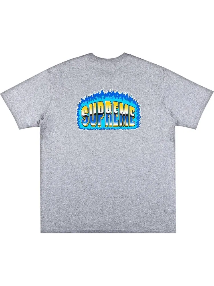 Футболка Supreme Chrome Tee 'Heather Grey' — изображение 2 из 3, серый