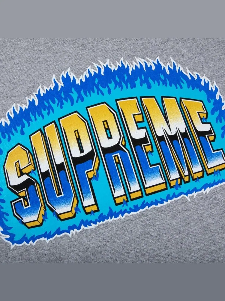 Футболка Supreme Chrome Tee 'Heather Grey' — изображение 3 из 3, серый