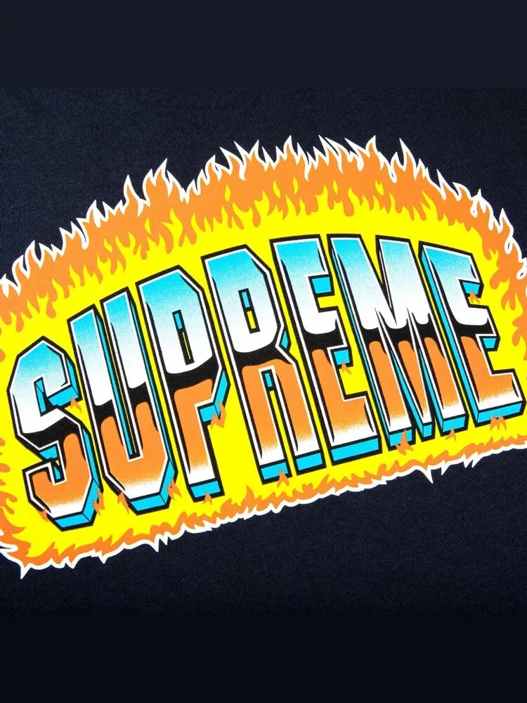 Футболка Supreme Chrome Tee 'Navy' — изображение 3 из 3, синий