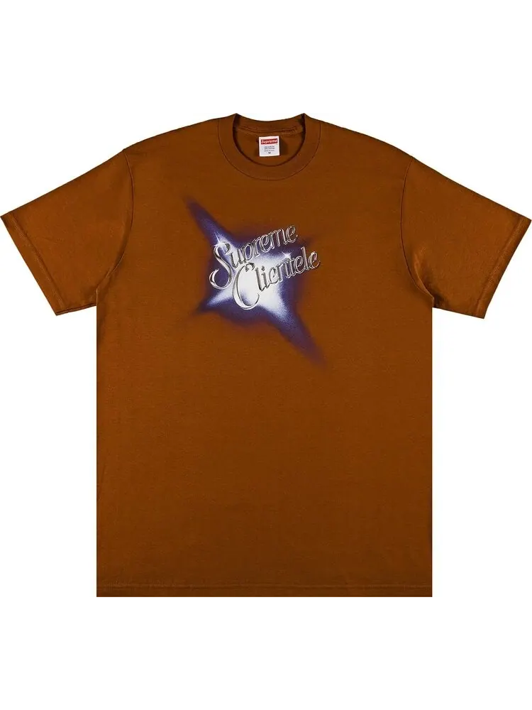 Футболка Supreme Clientele Tee 'Brown' — изображение 1 из 3, коричневый