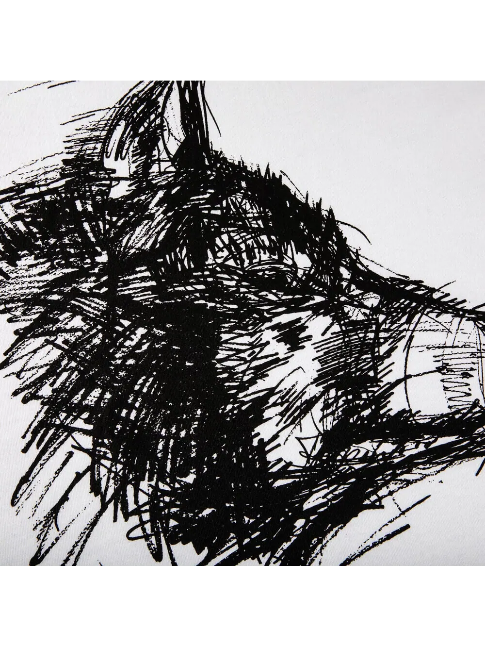 Футболка Supreme x Yohji Yamamoto Scribble Wolf — изображение 2 из 2, белый
