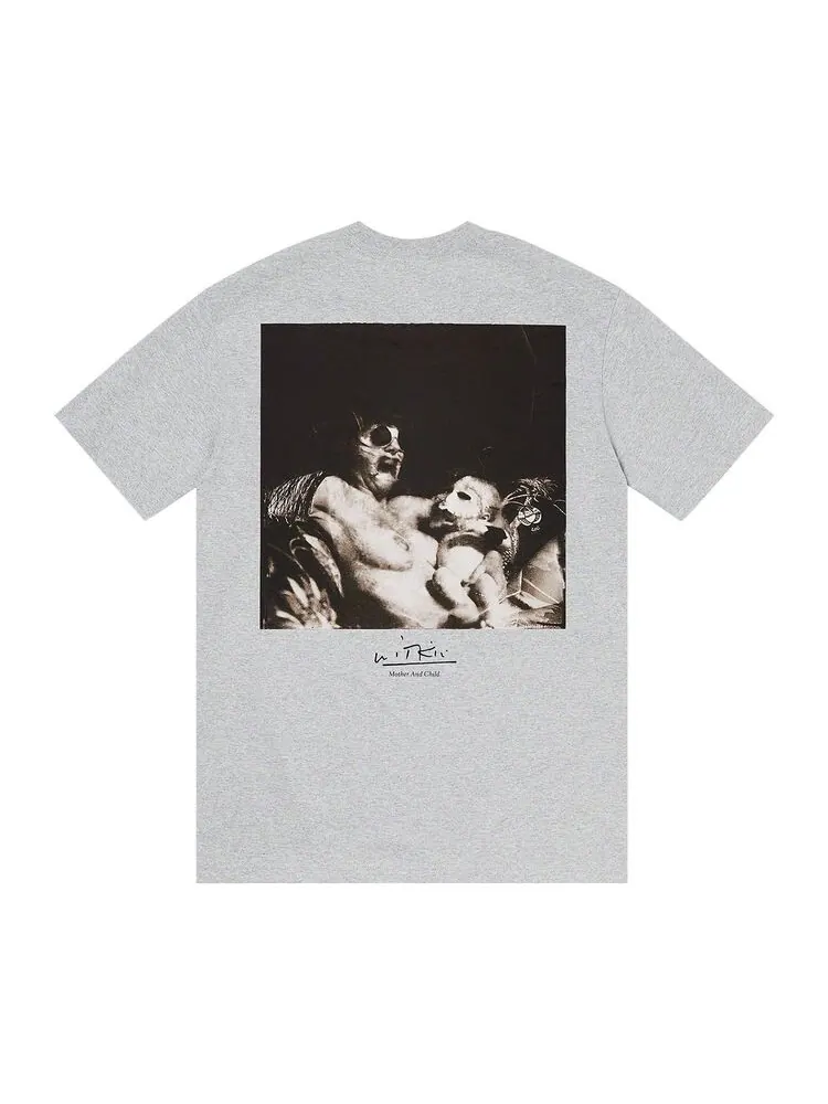 Футболка Supreme x Joel-Peter Witkin Mother And Child Tee Heather Grey — изображение 2 из 2, серый