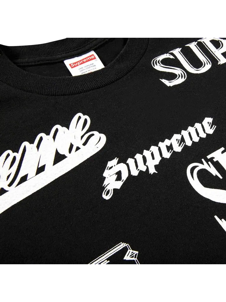 Футболка Supreme Multi Logo Tee 'Black' — изображение 2 из 2, черный