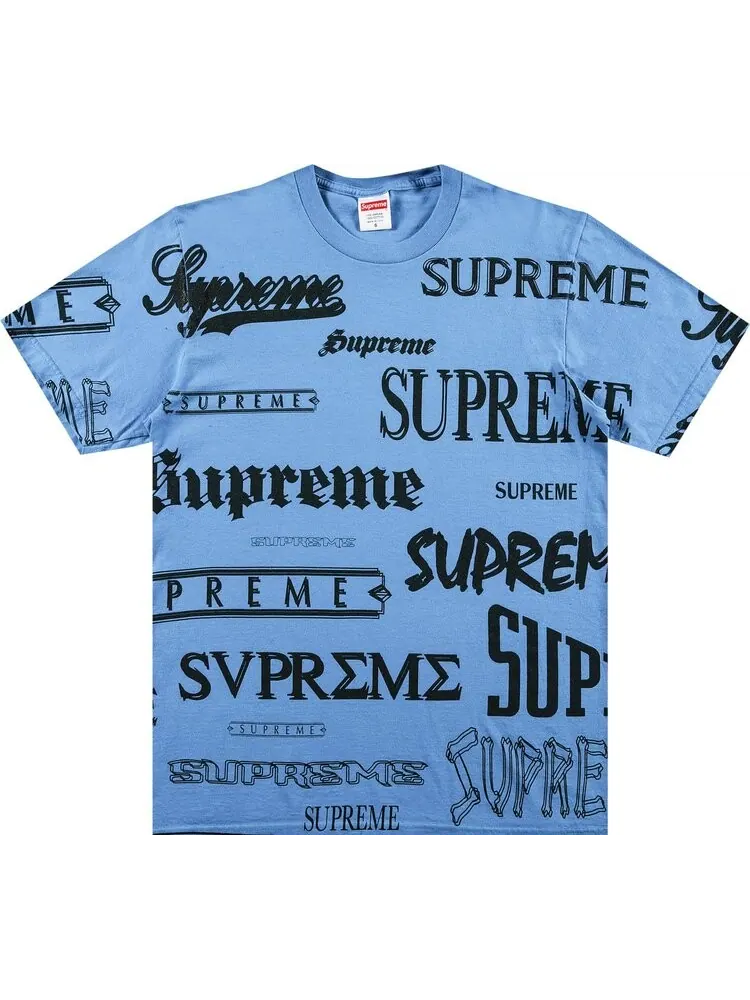 Футболка Supreme Multi Logo Tee 'Bright Blue' — изображение 1 из 2, синий