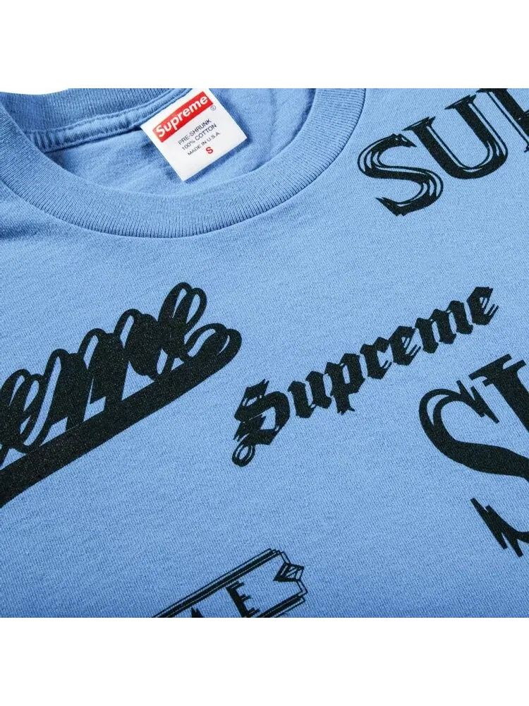 Футболка Supreme Multi Logo Tee 'Bright Blue' — изображение 2 из 2, синий