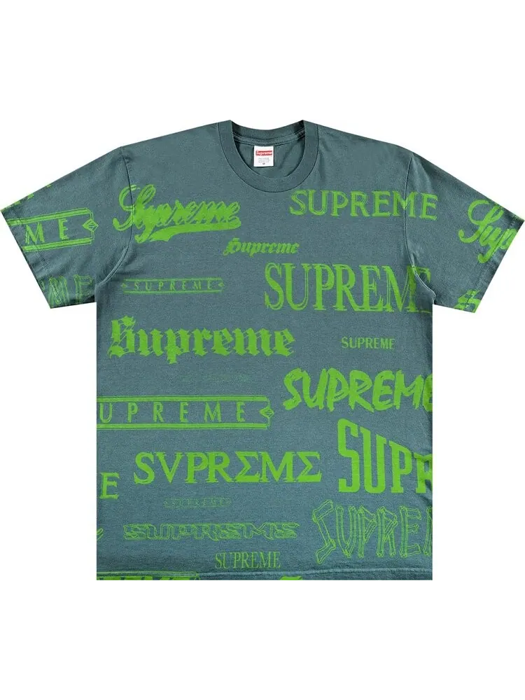 Футболка Supreme Multi Logo Tee 'Dark Teal' — изображение 1 из 2, бирюзовый