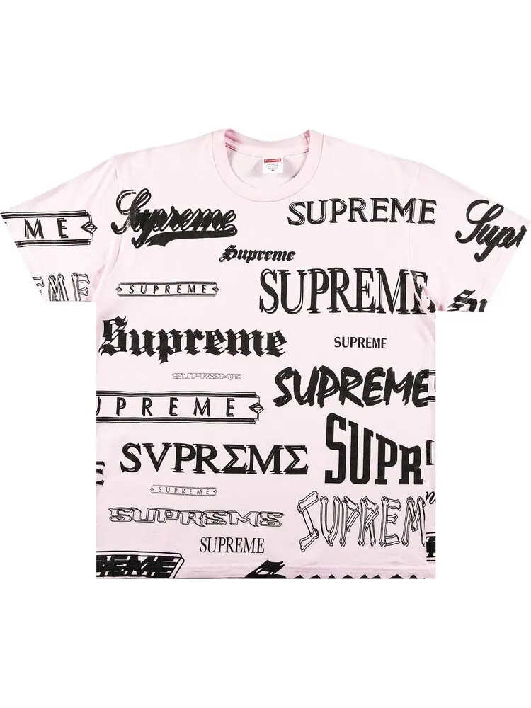 Футболка Supreme Multi Logo Tee 'Light Pink' — изображение 1 из 2, розовый