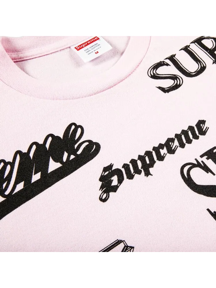Футболка Supreme Multi Logo Tee 'Light Pink' — изображение 2 из 2, розовый