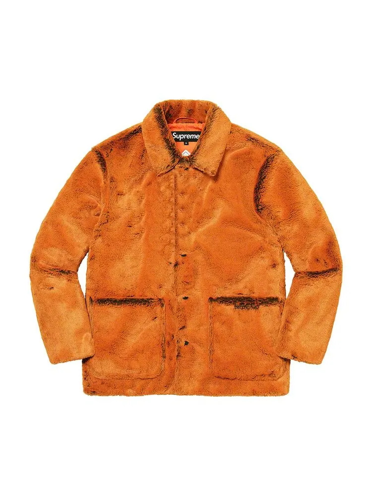 Пальто Supreme 2-Tone Faux Fur Shop Coat — изображение 1 из 2, оранжевый