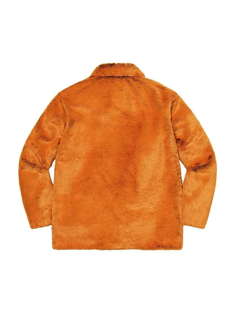 Пальто Supreme 2-Tone Faux Fur Shop Coat — изображение 2 из 2, оранжевый