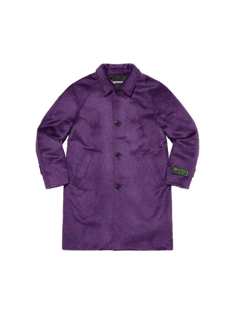 Пальто Supreme Alpaca Overcoat — изображение 1 из 1, фиолетовый
