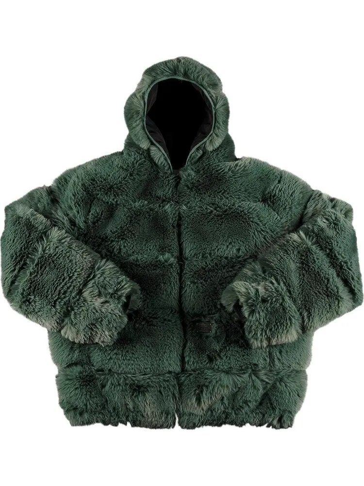 Куртка Supreme x WTAPS Faux Fur Hooded Jacket 'Green' — изображение 1 из 2, зеленый