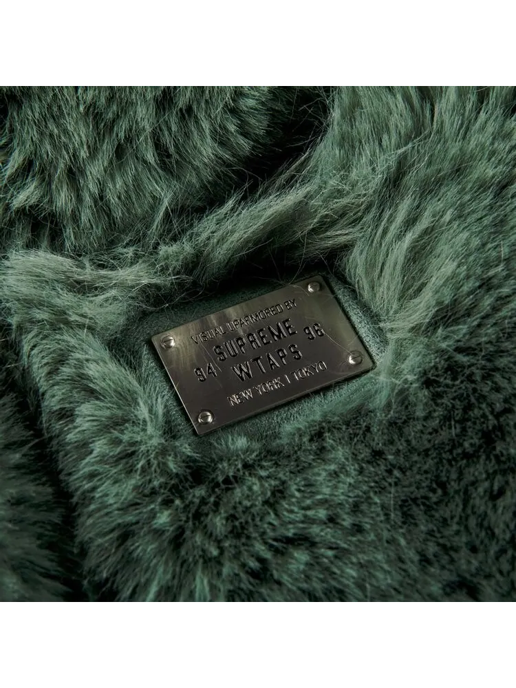 Куртка Supreme x WTAPS Faux Fur Hooded Jacket 'Green' — изображение 2 из 2, зеленый