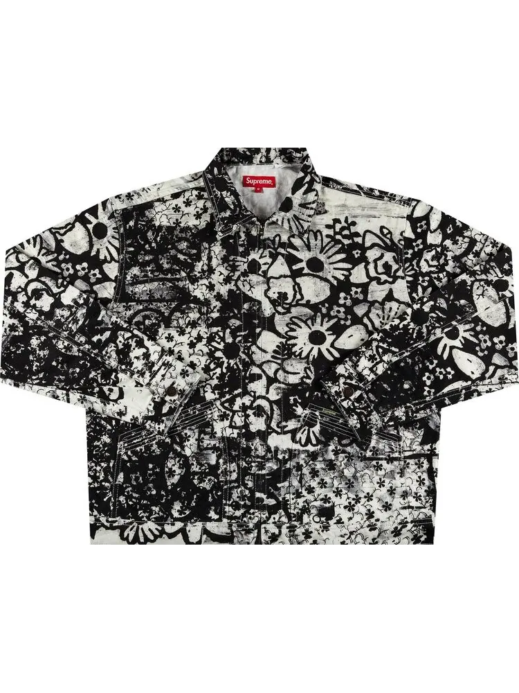 Куртка Supreme x Christopher Wool Denim Work Jacket 'Black' — изображение 1 из 3, черный
