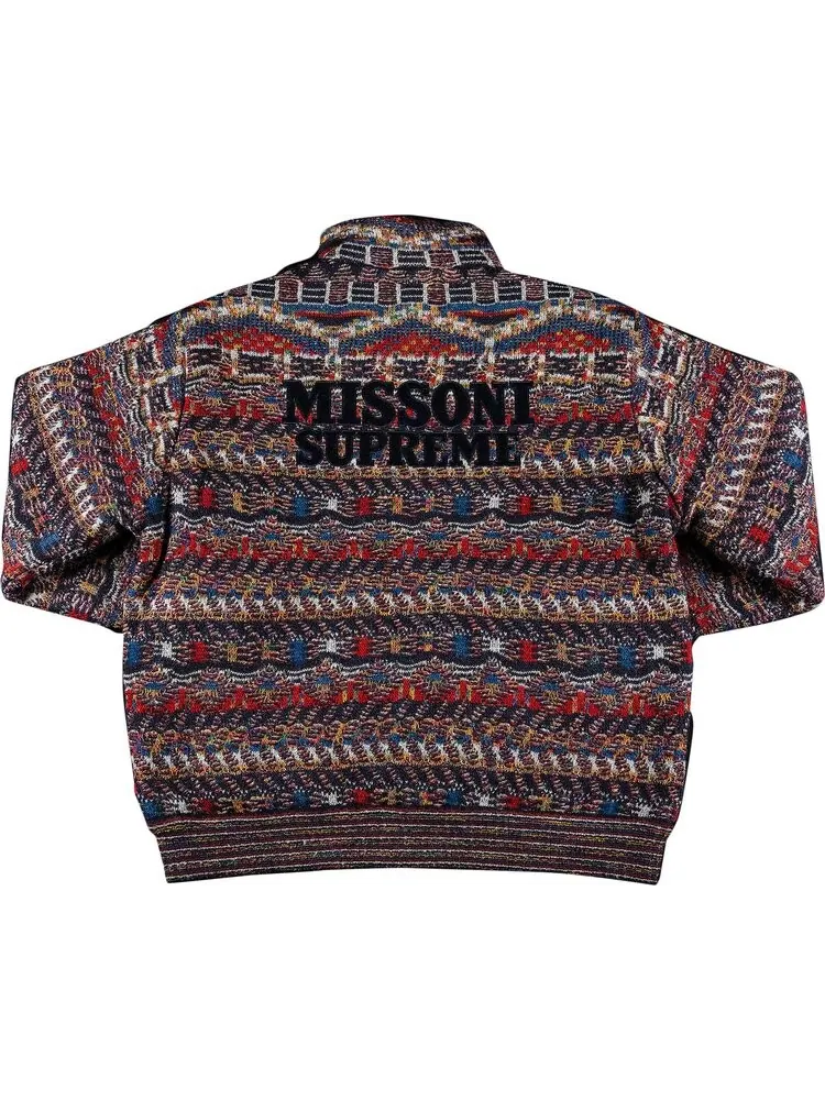 Куртка Supreme x Missoni Reversible Knit Jacket Navy — изображение 2 из 3, синий