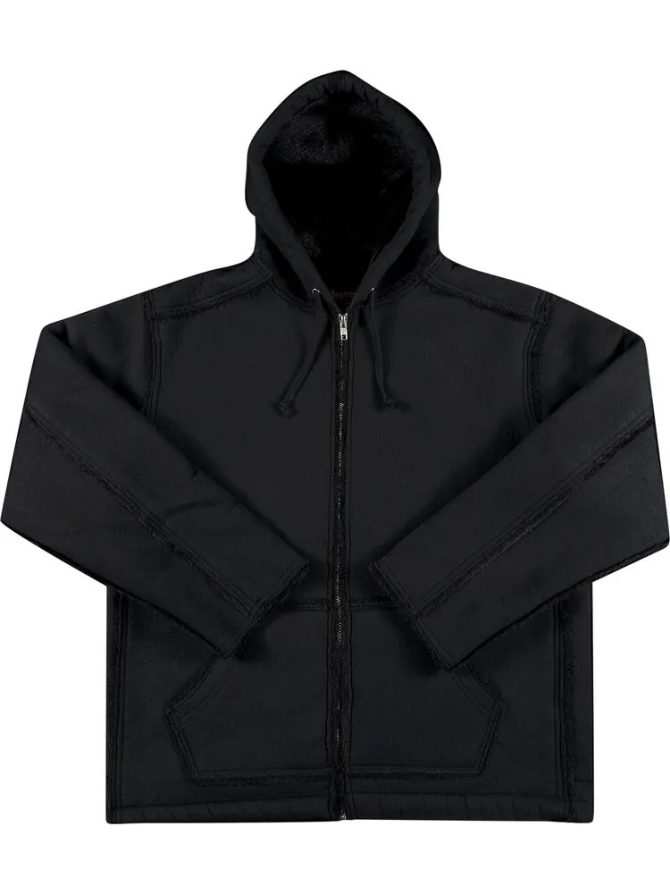 Куртка Supreme Faux Shearling Hooded Jacket 'Black' — изображение 1 из 3, черный