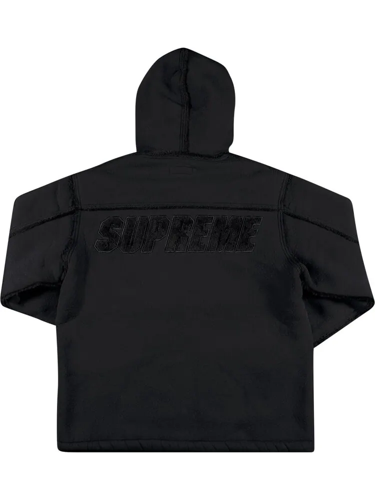 Куртка Supreme Faux Shearling Hooded Jacket 'Black' — изображение 2 из 3, черный