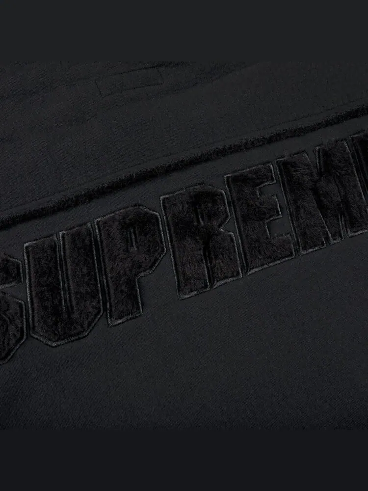 Куртка Supreme Faux Shearling Hooded Jacket 'Black' — изображение 3 из 3, черный