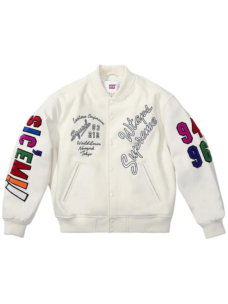 Куртка Supreme x WTAPS Varsity Jacket 'White' — изображение 1 из 2, белый