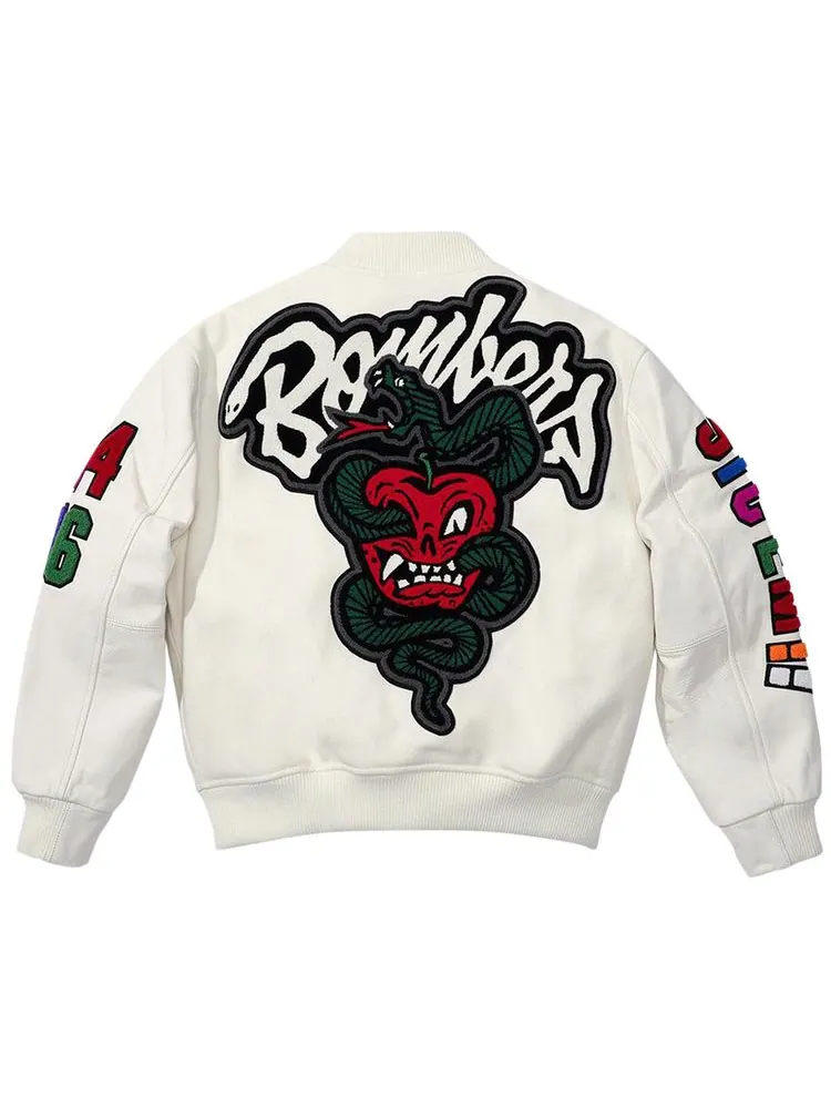 Куртка Supreme x WTAPS Varsity Jacket 'White' — изображение 2 из 2, белый
