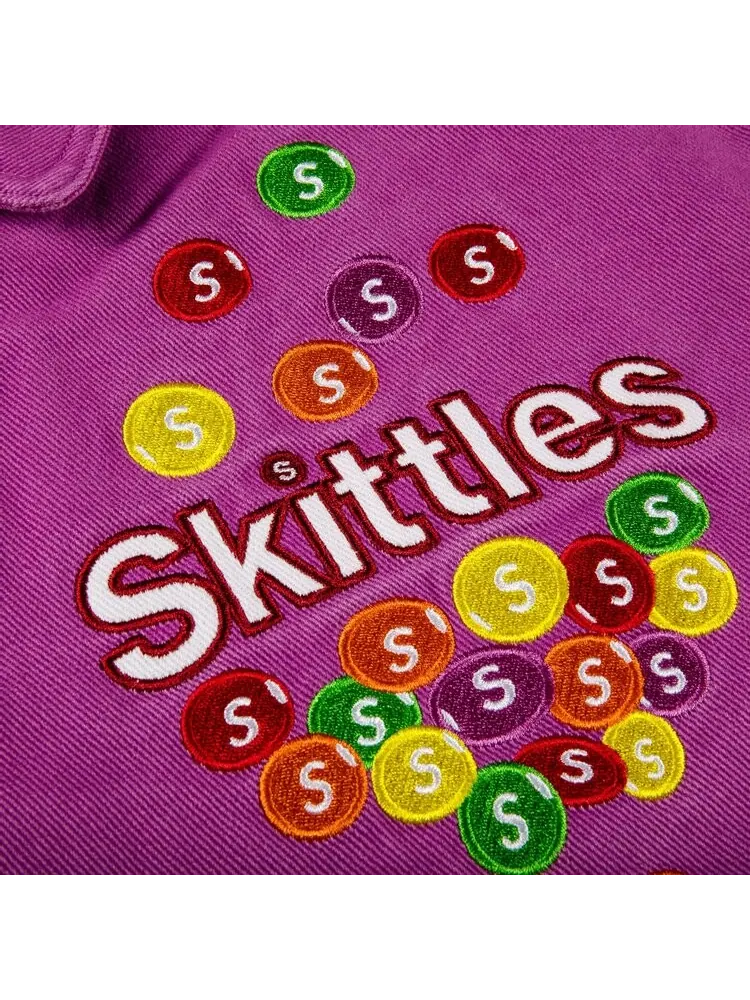 Куртка Supreme x Skittles x Mitchell & Ness Varsity Jacket 'Purple' — изображение 3 из 3, фиолетовый