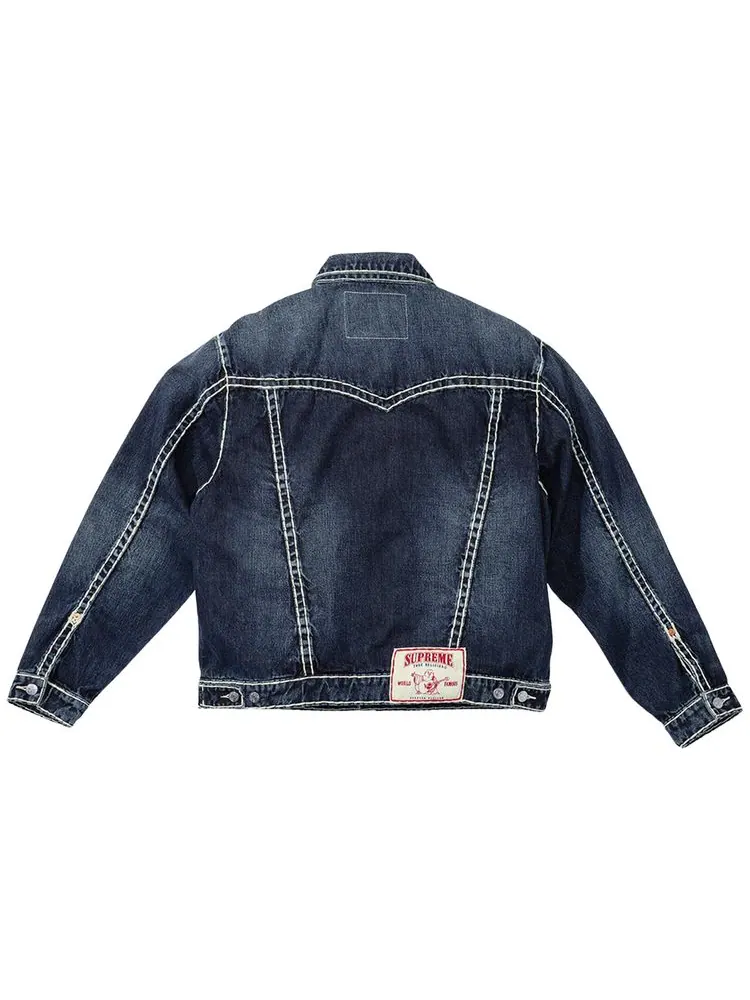 Куртка Supreme x True Religion Denim Trucker Jacket 'Washed Blue' — изображение 2 из 2, синий