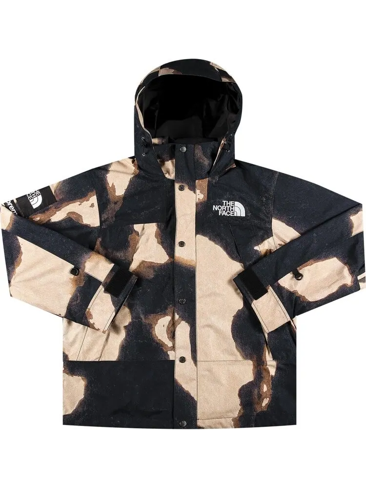 Куртка Supreme x The North Face Bleached Denim Print Mountain Jacket 'Black' — изображение 1 из 3, черный