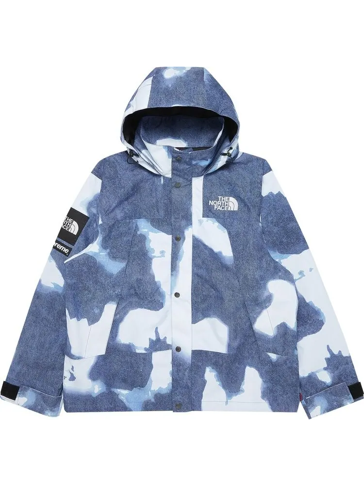 Куртка Supreme x The North Face Bleached Denim Print Mountain Jacket 'Indigo' — изображение 1 из 3, синий