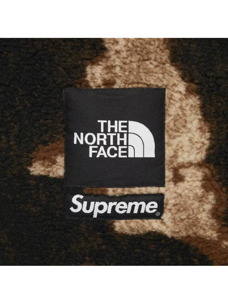 Куртка Supreme x The North Face Bleached Denim Print Fleece — изображение 3 из 3, черный