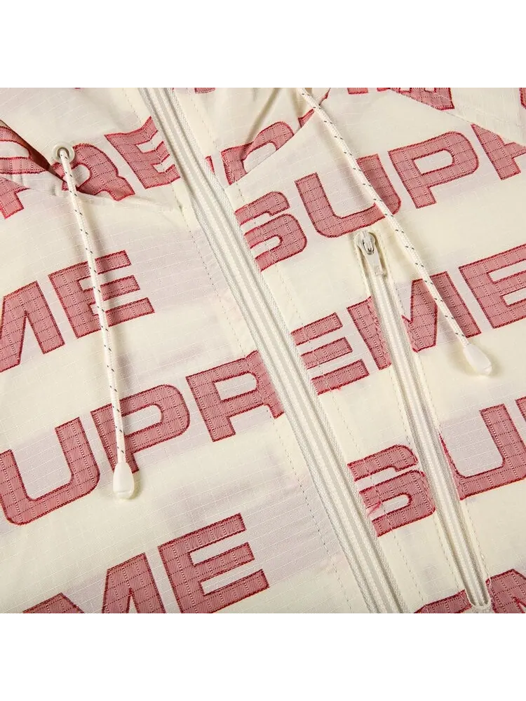 Куртка Supreme Logo Ripstop Hooded Track Jacket 'Natural' — изображение 2 из 2, бежевый