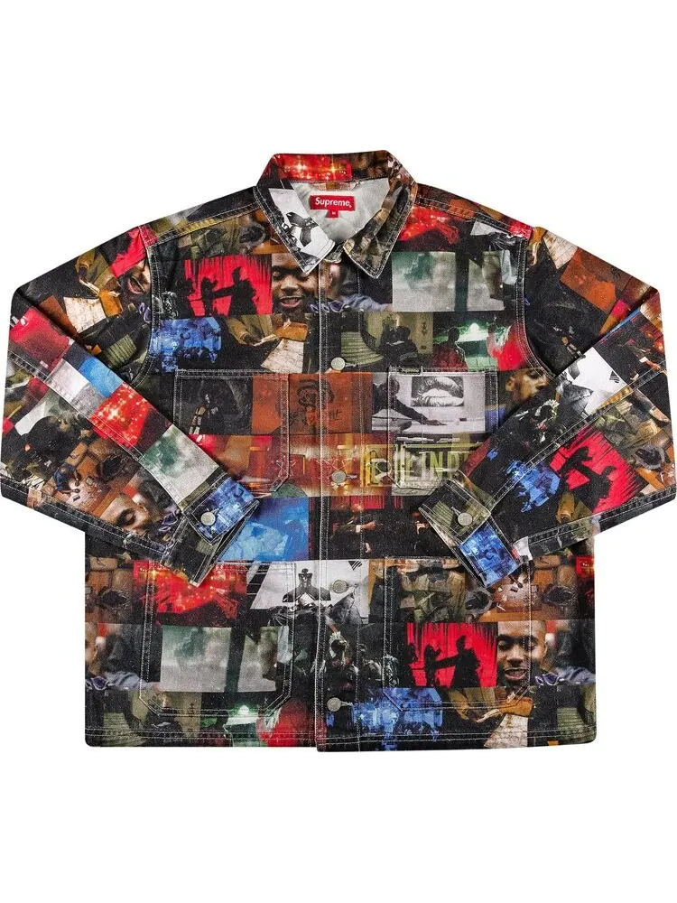 Пальто Supreme Nas and DMX Collage Denim Chore Coat 'Multicolor' — изображение 1 из 3, мульти
