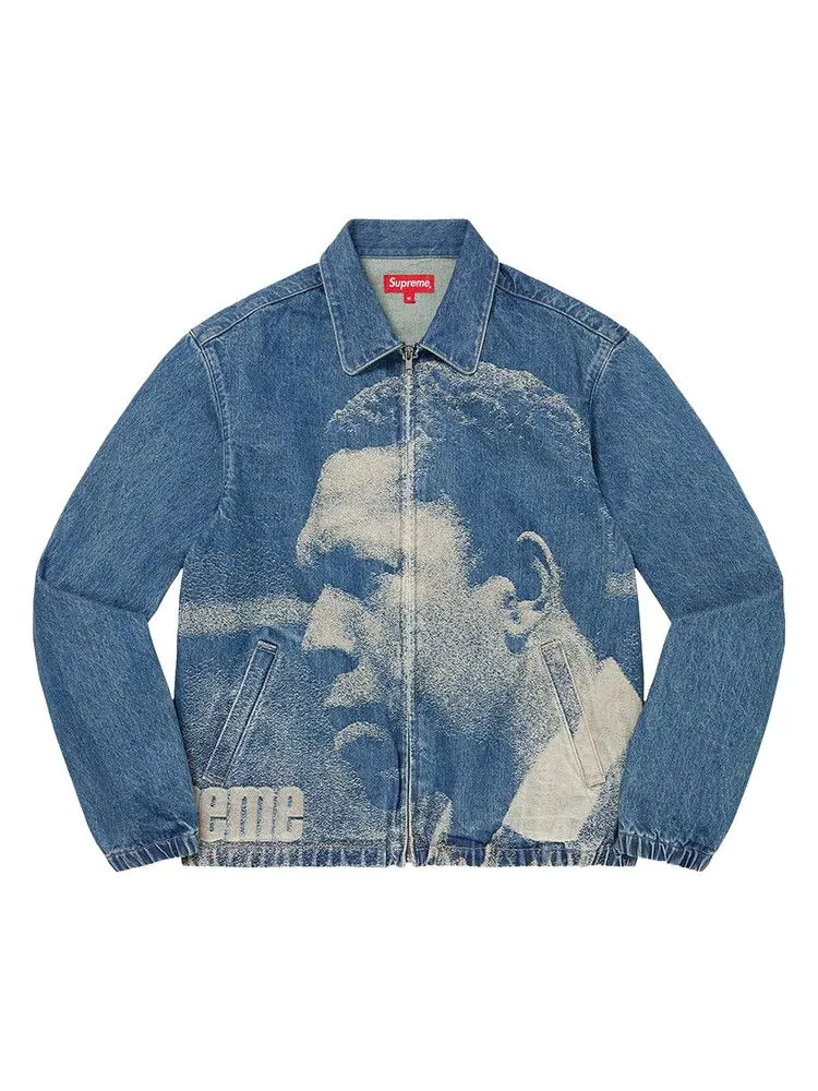 Куртка Supreme John Coltrane A Love Supreme Denim Harrington Jacket — изображение 1 из 2, синий