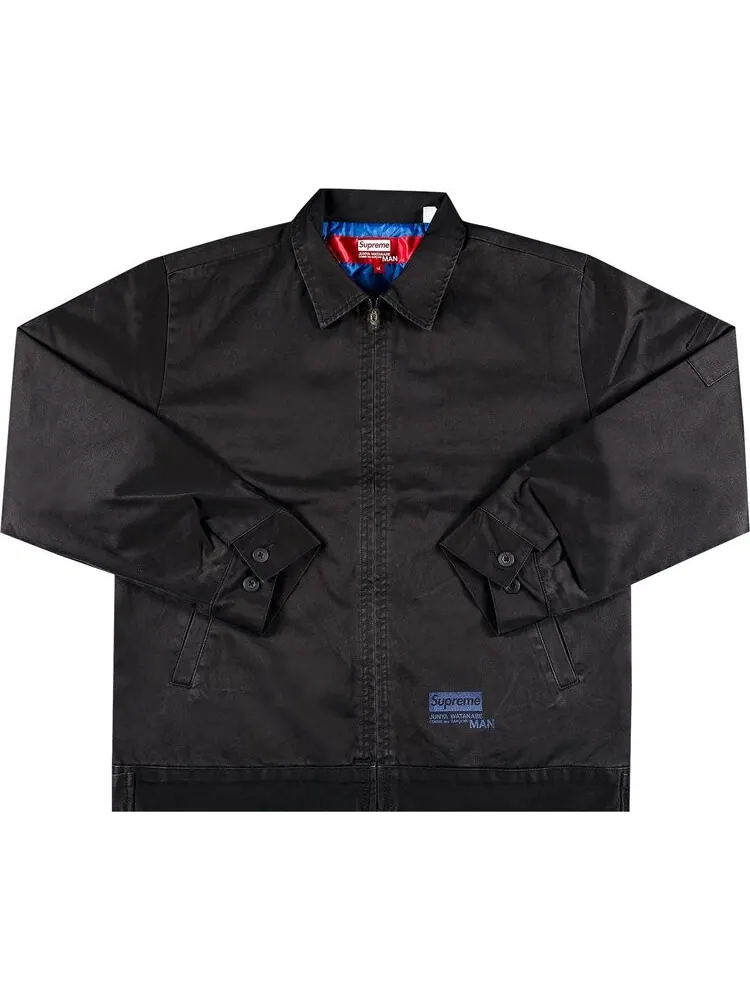 Куртка Supreme x Junya Watanabe x Comme des Garçons MAN Printed Work Jacket 'Black' — изображение 1 из 3, черный