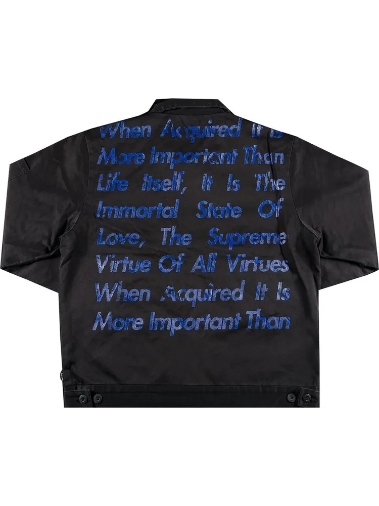 Куртка Supreme x Junya Watanabe x Comme des Garçons MAN Printed Work Jacket 'Black' — изображение 2 из 3, черный