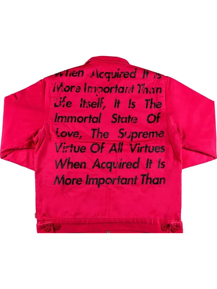 Куртка Supreme x Junya Watanabe x Comme des Garçons MAN Printed Work Jacket 'Bright Pink' — изображение 2 из 3, розовый