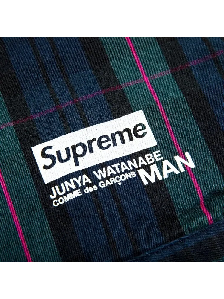 Куртка Supreme x Junya Watanabe x Comme des Garçons MAN Printed Work Jacket 'Navy Plaid' — изображение 3 из 3, синий