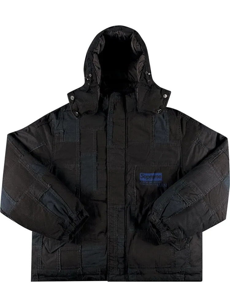 Куртка Supreme x Junya Watanabe x Comme des Garçons MAN Patchwork Puffy Jacket 'Black' — изображение 1 из 3, черный