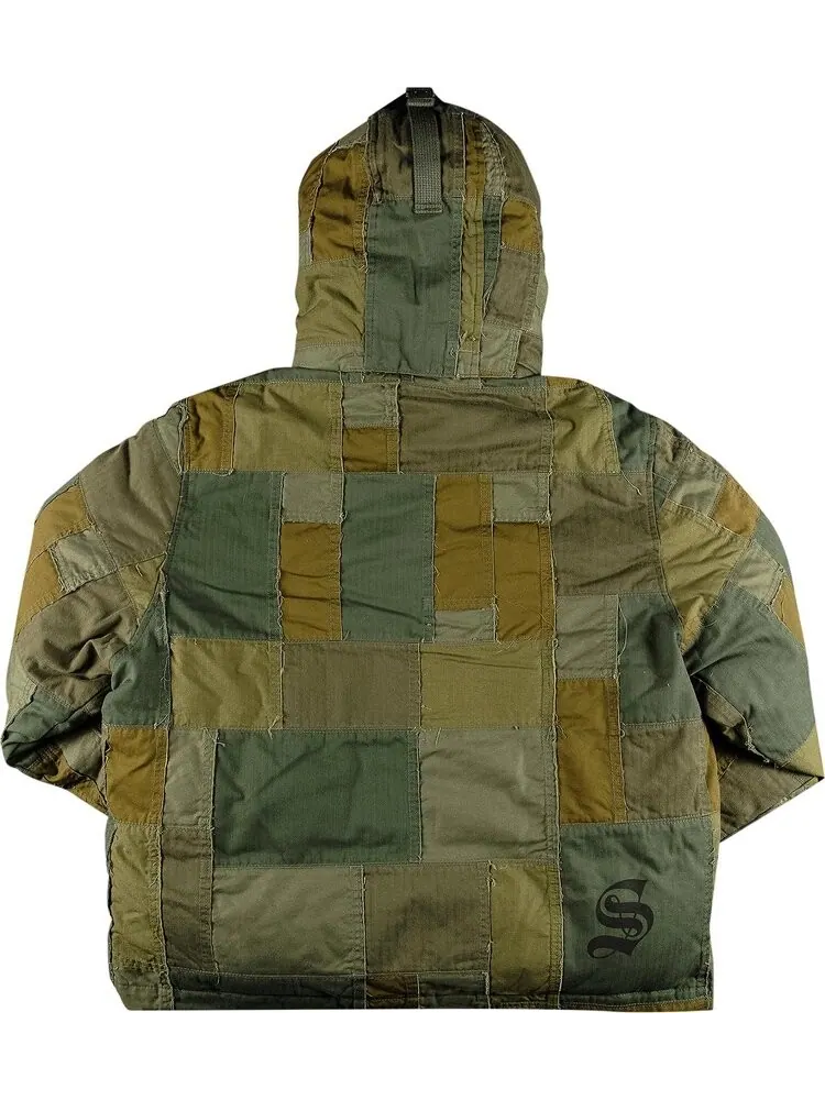 Куртка Supreme x Junya Watanabe x Comme des Garçons MAN Patchwork Puffy Jacket 'Olive' — изображение 2 из 3, зеленый