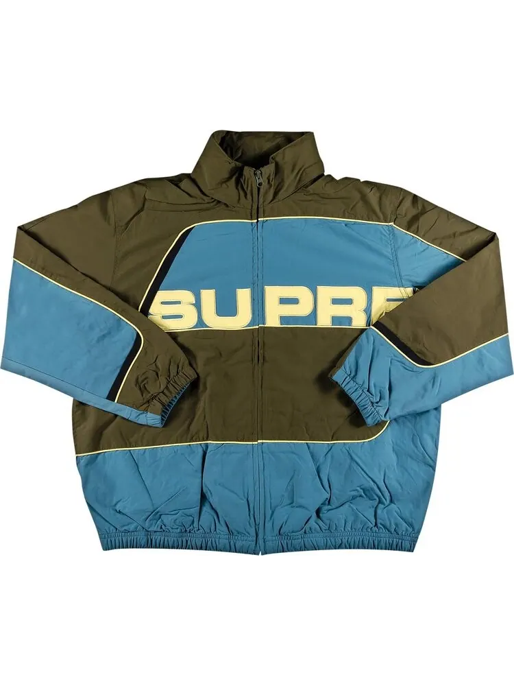 Куртка Supreme S Paneled Track Jacket Olive — изображение 1 из 3, зеленый