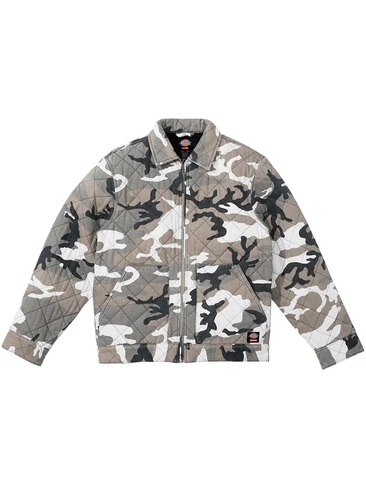 Куртка Supreme x Dickies Quilted Work Jacket 'Grey Camo' — изображение 1 из 2, серый