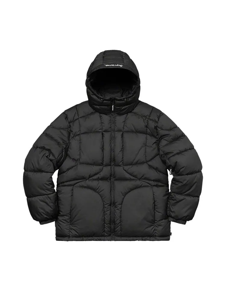 Куртка Supreme Warp Hooded Puffy Jacket 'Black' — изображение 1 из 2, черный